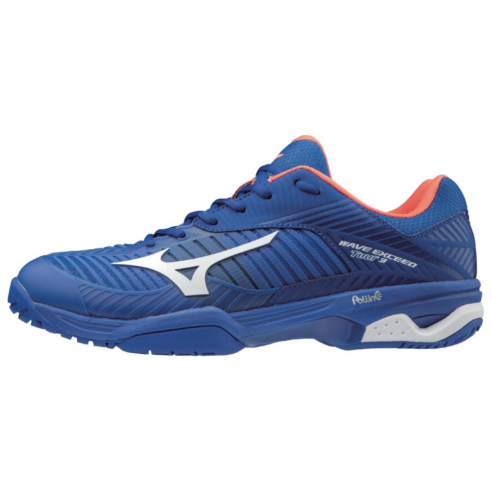 Mizuno Wave Exceed Tour 3 AC Férfi Teniszcipő Kék WUN510327